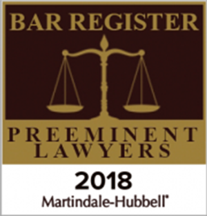 Bar Register Preeminent Lawyers 2018 Martindale-Hubbell
